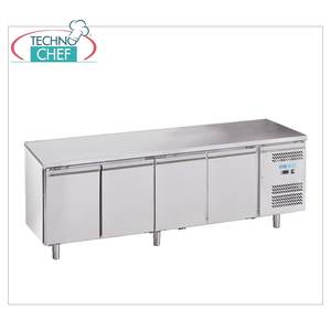 Equipo de Refrigeración Comercial para Cocina, Modelo Forcold M-GN4100BT-FC, Mesa Refrigerada de 4 Puertas, Sistema Monobloque Enchufable, Control de Temperatura - Product Image 1