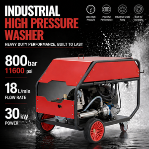 Machine de nettoyage de canalisations industrielle 800 bars 11600 psi 30 kW pour le déboucheur de tuyaux et le nettoyage de coques de navires par jet - Product Image 1