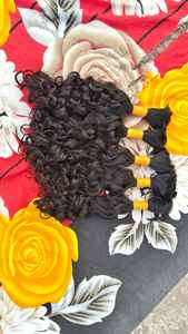 Extensiones de Cabello Humano Indio 100% Sin Procesar, de Alta Calidad, Remy Natural, Ondulado, de Una Sola Capa, Tejido a Máquina, Doble Trama, Negro Natural - Product Image 2