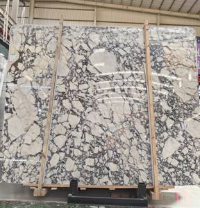 Modern lüks Calacatta Brecchia Viola Violetta Breccia Capraia levha Afyon menekşe Arabescato mor ven mermer fayans levhalar - Product Image 2