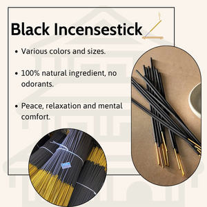 Varillas de incienso negras premium: larga duración para relajación y meditación - Product Image 2