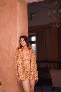 Señoras Casual Rojo Floral Impreso Ropa de dormir Mujer Suelta Algodón Traje de noche Monos y monos - Product Image 2