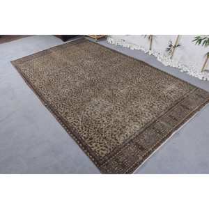 Classique Vintage turc Patchwork Design traditionnel marron Beige laine tapis 5.6X9.8 pieds rectangulaire Latex chevet tapis ensemble - Product Image 2