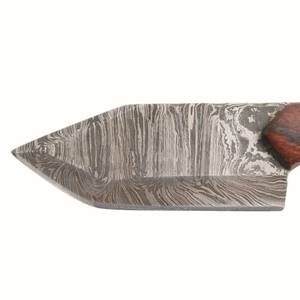 Cuchillo de caza de Damasco para exteriores, multifunción, hecho a mano, personalizado, con Funda de cuero, novedad - Product Image 3