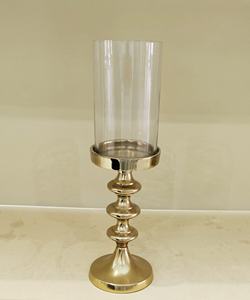 Bougeoir en métal pour table à manger, décoration de maison, fête de noël, bougeoir couleur or pour la maison, villa, dîner et mariage - Product Image 2