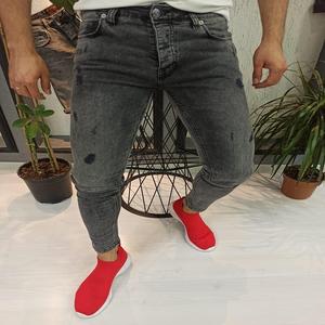 Jeans en denim de grande taille pour hommes, coupe ajustée, style droit, vente en gros - Product Image 2