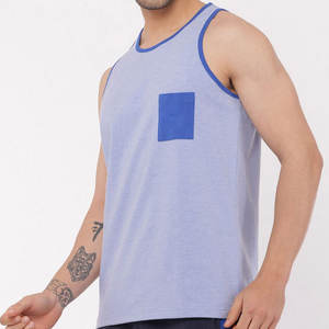 Camiseta sin Mangas Casual de Punto para Hombre de Alta Calidad, Tejido Transpirable de Mezcla de Algodón Suave y Ligero para Entrenamiento y Uso Diario - Product Image 4