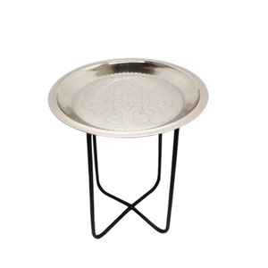 Table ronde en fer avec pieds pliants couleur noir et argent nouvelles tables basses design pour meubles de salon vente chaude - Product Image 1