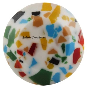 Poignée de meuble ronde en résine multicolore à la main pour armoires commodes quincaillerie de décoration intérieure - Product Image 1