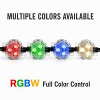 Lumière LED RGBW à points pixel 30 mm IP67 DC12V SMD5050 étanche pour façade extérieure, mur rideau et aménagement paysager
