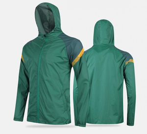 Coupe-vent de football double couche imperméable et coupe-vent Veste d'entraînement à fermeture éclair complète Veste coupe-vent de sport pour hommes - Product Image 5