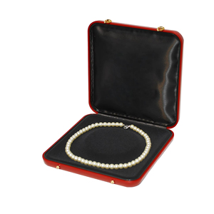 Caja de regalo de boda de estilo italiano Caja de exhibición de collar cuadrado - Product Image 3