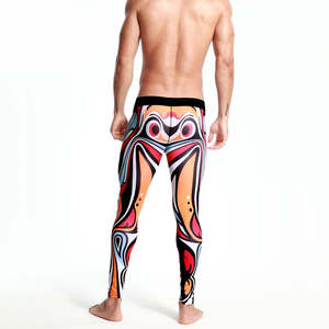 Mallas de Spandex/poliéster unisex personalizadas, pantalones para correr, mallas de atleta, peso ligero, transpirable, compresión, Fitness, artes marciales - Product Image 3