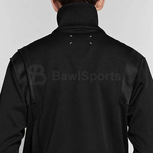 Veste en satin léger imprimé avec logo personnalisé pour hommes avec poignets côtelés pour la saison d'hiver - Product Image 6