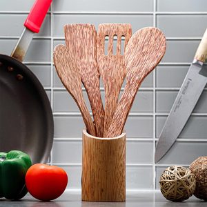 ชุดไม้พายสำหรับอบมะพร้าวอุปกรณ์เครื่องครัวไม่มีของเสียไม้โคโคโค่สำหรับพลิกแพนเค้ก - Product Image 6