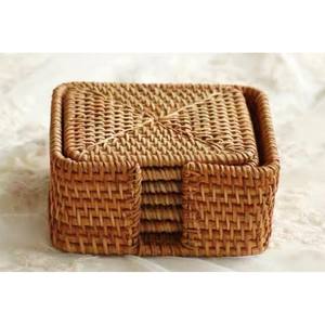 Buy Hot Selling Rattan <b>Woven</b> Square <b>Coasters</b> Handcrafted <b>Woven</b> Jute Wicker Drink <b>Coasters</b> Dining Table Mat Heat Resistant - Product Image 2