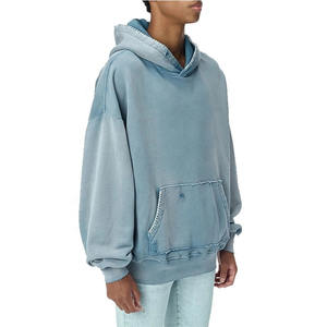 Sweats à capuche pour hommes, sweat-shirt à capuche surdimensionné en coton mélangé avec logo personnalisé, pull-over pour hommes, meilleure vente à bas prix - Product Image 2