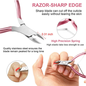 Pinza para cutículas ecológica personalizada de alta calidad, pinza para cutículas de uñas encarnadas aprobada por la CE, pinzas para uñas de los pies - Product Image 4