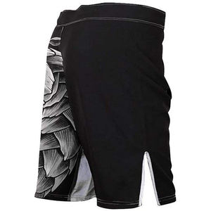 Pantalones cortos deportivos de Cintura elástica de Color liso plateado de poliéster 100% para adultos Técnicas lavadas para entrenamiento de artes marciales Ropa de competición - Product Image 5