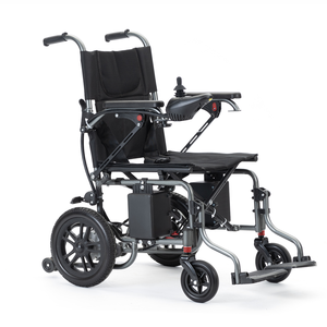 プレミアム全地形対応250W×2ブラシ付きモーター炭素鋼折りたたみ式障害者用電動車椅子 - Product Image 4