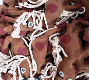 ของเล่นเคี้ยวหนังกลับม้าทำจากหนังนิ่มม้าม้าม้าของเล่นสำหรับกัดแทะม้าม้าทำจากวัสดุที่ใช้ใน40cms - Product Image 5