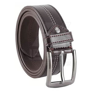 Fabricación profesional de cinturones de cuero vacuno duradero personalizados para hombre con hebilla de cierre tipo pin. - Product Image 2