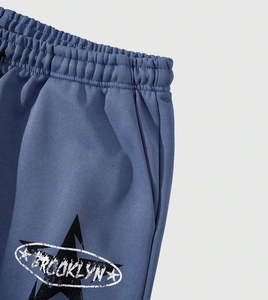 Tendance Hommes Personnalisé DTF Lettre Impression Survêtement Haute Qualité Chute Épaule Sweat Poche Sweat À Capuche et Pantalon Ensemble - Product Image 4