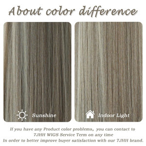 วิกผมยาวตรงหน้าม้าวิกผมหน้าม้าสำหรับงานปาร์ตี้สีบลอนด์ไฮไลต์วิกผมสีน้ำตาลธรรมชาติสีเทามีรากสีดำ - Product Image 4