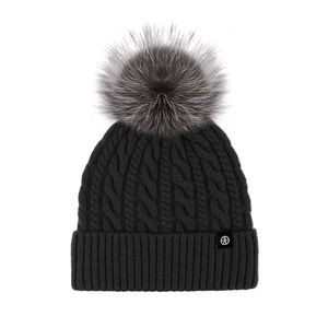 Gorro de punto holgado con logotipo personalizado, moda informal, gorros de acrílico suaves cálidos de invierno para hombres y mujeres, ropa de calle Unisex - Product Image 1