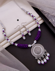 Hermosa colección de pendientes de collar oxidados simples para mujer para ropa informal Navratri Festivals Accesorio de moda - Product Image 6