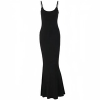Femmes décontracté salon Slip longue robe Sexy sans manches dos nu moulante Maxi robes été mince élégant Sexy tenues dames