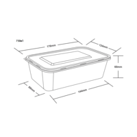Vente en gros, boîte en plastique PET industrielle, conteneur alimentaire, couleurs OEM personnalisées, rouge, blanc, bleu, pour le stockage des aliments