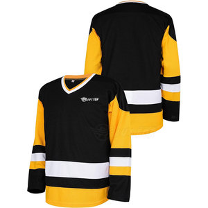 Maillot de hockey sur glace pour homme adulte 2025, couleur unie, 100 % polyester, antibactérien, logo frontal, vente en gros, meilleur prix - Product Image 2