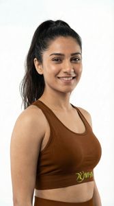 Soutien-gorge de sport pour femme à maintien élevé, marron cacao, sans couture, compression, gym, fitness, yoga, vêtements de sport, OEM - Product Image 5