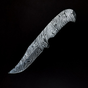 Cuchillo de caza de acero de Damasco personalizable 2024, hoja en blanco fija de alta durabilidad, garantía de 3 años, fabricantes de cuchillos para manualidades DIY - Product Image 2