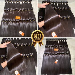 Tissage de cheveux alignés avec des cuticules vierges non transformées Extensions de cheveux raides en os noir vietnamien péruvien 20 pouces - Product Image 3