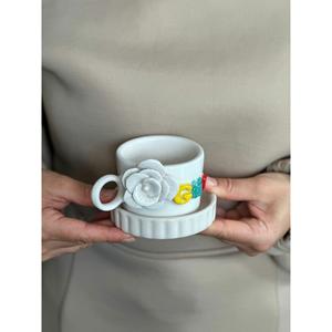 Tazza con nome con figura rosa