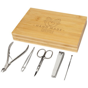 Set da 5 pezzi per Manicure e Pedicure in bambù 'Ladia' - Product Image 3