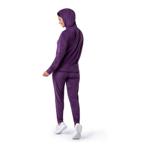 ดาวแฟชั่นสุภาพสตรีชุดสูท 2 ชิ้นชุดผู้หญิงฤดูใบไม้ร่วงกํามะหยี่สีชมพูแจ็คเก็ตและกระเป๋าขนาดใหญ่กางเกงชุดVelourวอร์มสําหรับผู้หญิง - Product Image 5