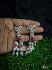 CONJUNTO DE PENDIENTES ESTILO CLÁSICO DE DIAMANTE AMERICANO PARA BODAS CONJUNTO DE PENDIENTES ESTILO CLÁSICO DE MODA PARA MUJER Y NIÑA - Product Image 5