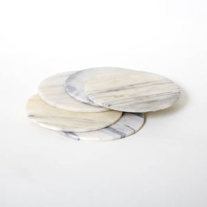 Sous-verres en marbre antique 4 pièces en bois et pierre ensemble de sous-verres ronds avec support pour cuisine boissons tasses vendeur chaud personnalisé - Product Image 6