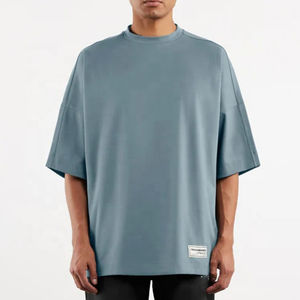 Nouvelle personnalisation de la dernière mode T-shirts à manches courtes pour hommes Vêtements de sport unis et vierges fabriqués en usine avec impression de logo personnalisé - Product Image 5