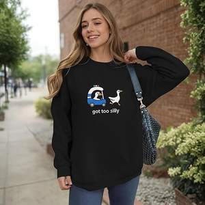 เสื้อสเวตเตอร์คอเต่า แขนยาว ผ้าฝ้ายเนื้อนุ่ม พิมพ์ลายตามสั่ง สไตล์สตรีทแวร์ ทรงโอเวอร์ไซส์ สำหรับผู้หญิง - Product Image 2