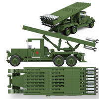 Set de Construcción de Bloques de 324 Piezas, Escala 1/35, Lanzacohetes Soviético Katyusha Bm-13, Camión de Artillería, Tractores de Artillería Blindados