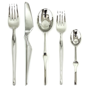 Argent professionnel durable de couverts de fabricants plaqué avec la vaisselle d'acier inoxydable de poignée de résine - Product Image 4