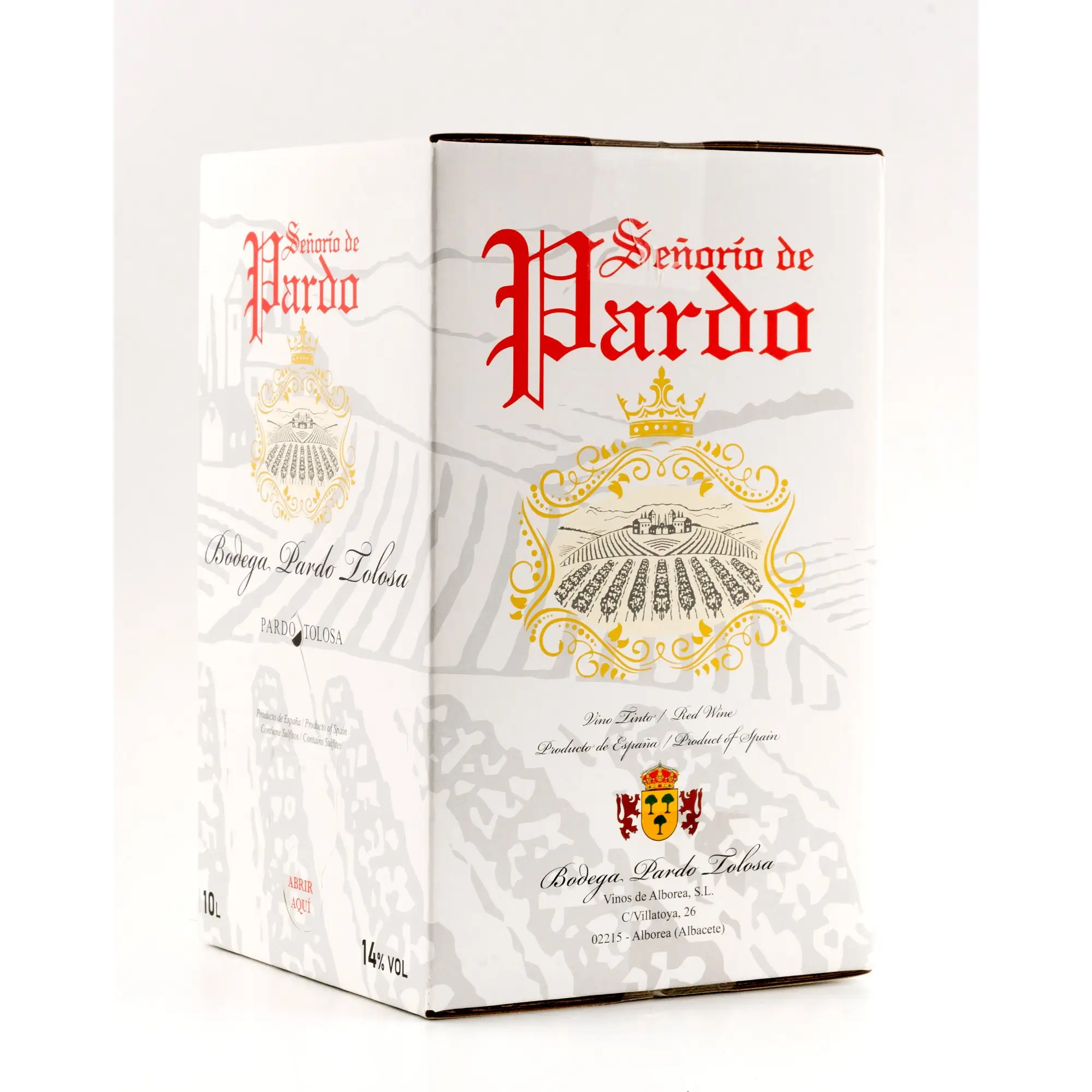 Vino rosso spagnolo Senorio de Pardo Table vino rosso di manduela-La Mancha 3 l Bag in Box bavaglino-14% alcol