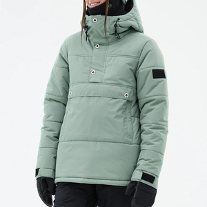 แจ็กเก็ตมีฮู้ดสำหรับผู้หญิงเสื้อโค้ทขนเป็ดกันหิมะแบบสวมหัวผ้าโพลีเอสเตอร์บุนวมกันหนาว - Product Image 2