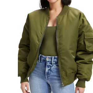 Chaqueta Bomber de manga larga para mujer de invierno 2025, diseño OEM personalizado, gran oferta, Chaqueta de punto a prueba de viento, talla adulta - Product Image 4