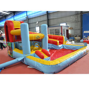 <b>Small</b> PVC Inflatable Water <b>Slide</b> Kids Commercial Grade Bouncy <b>Slide</b> Pool Combo Portable Indoor Outdoor Blow Up Play Center - Product Image 3