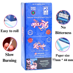 Papiers à rouler Kingsize personnalisés bleus de qualité supérieure pour cigarettes manuelles, avec filtres intégrés – Caractéristiques essentielles - Product Image 3